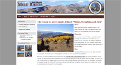 Desktop Screenshot of coloradomuleriders.com